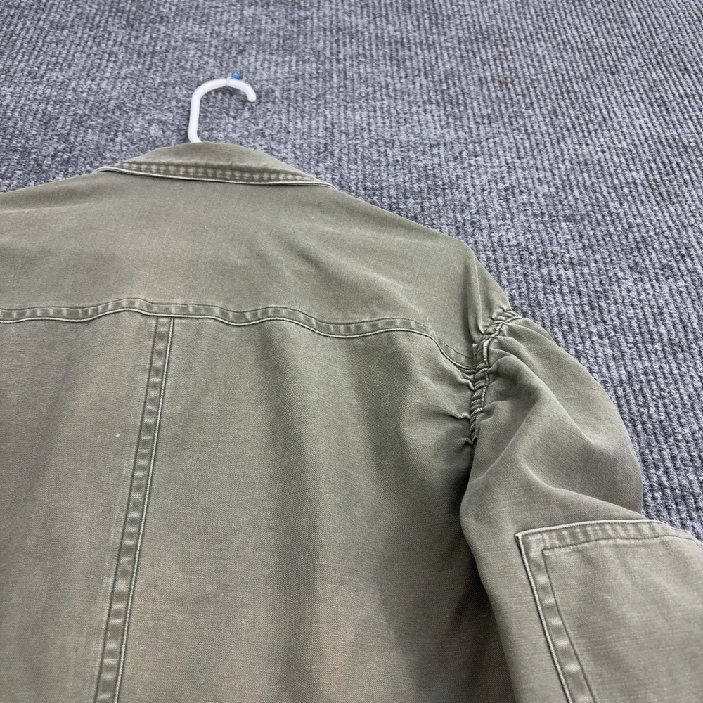 Steven Alan Field Jacket Women S Olive Green Cotton Drawstring Utility Military - Picture 7 of 8
